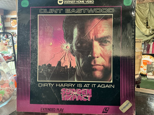 Sudden Impact LaserDisc featuring Clint Eastwood.