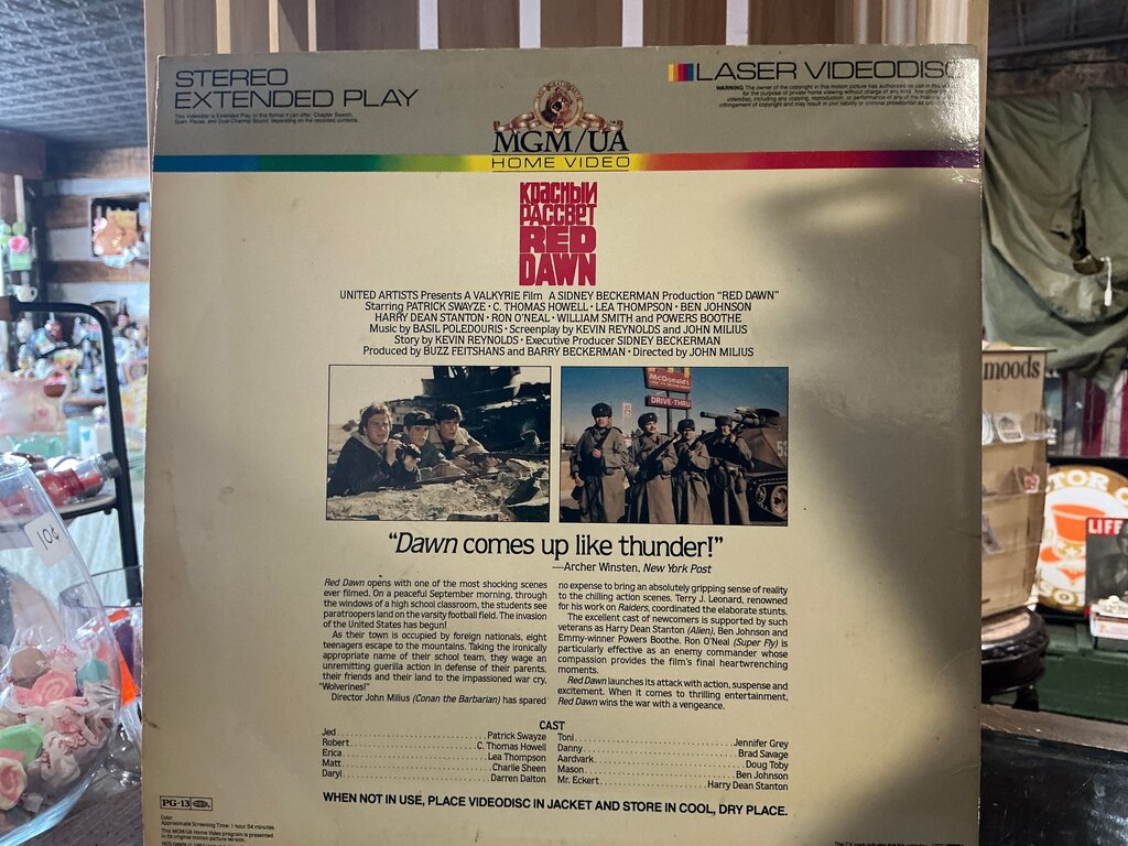 Red Dawn Laser Videodisc