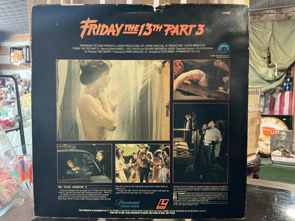 Friday the 13th Part 3 - Laser Videodisc