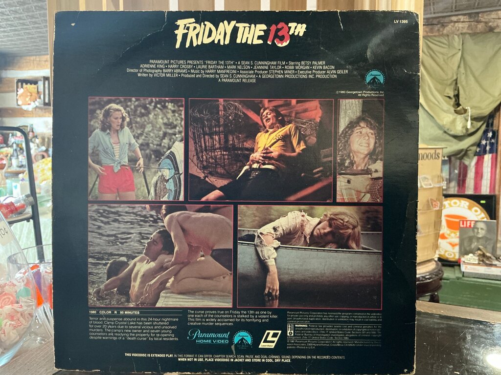 Friday the 13th Laserdisc.