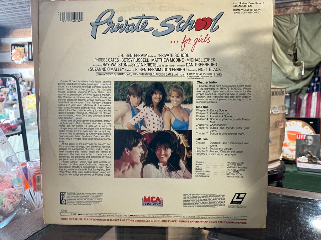 Private School for Girls Laser Videodisc