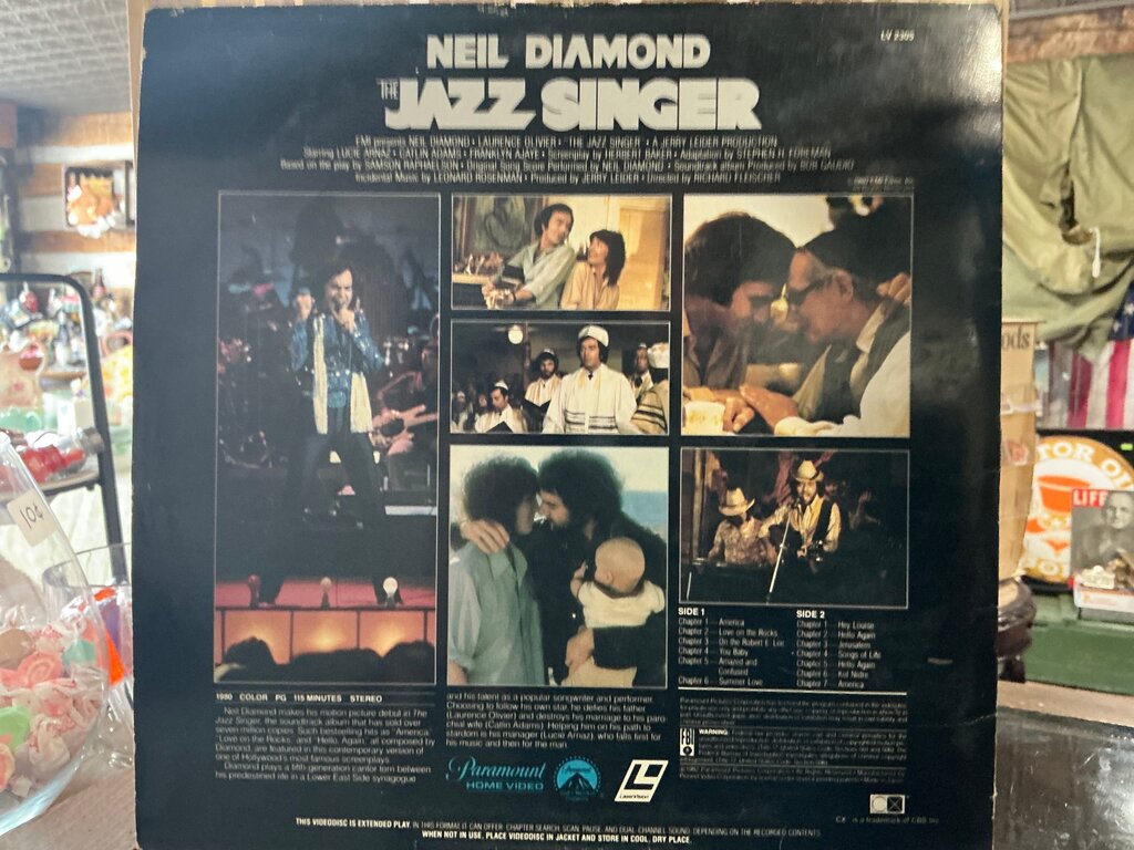 Neil Diamond: The Jazz Singer Laser Videodisc