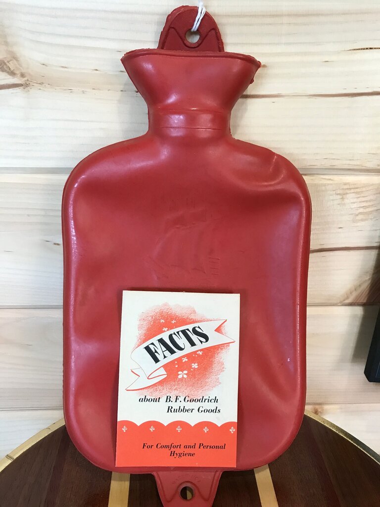 Vintage Red Rubber Hot Water Bottle