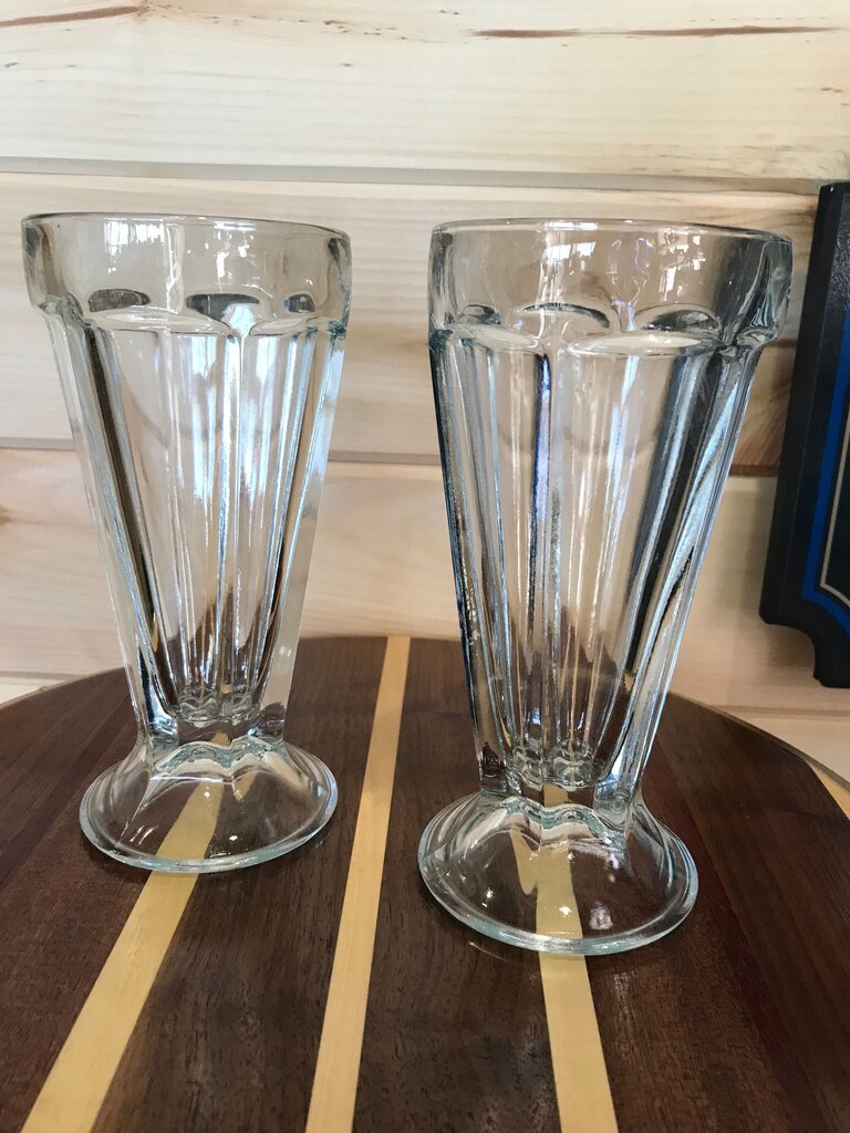 Vintage Glass Ice Cream Sundae Tumblers