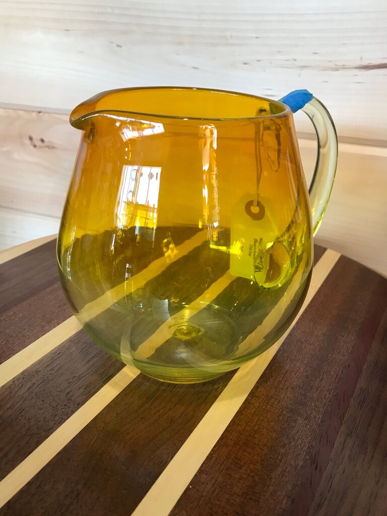 Vintage Amberina Glass Pitcher