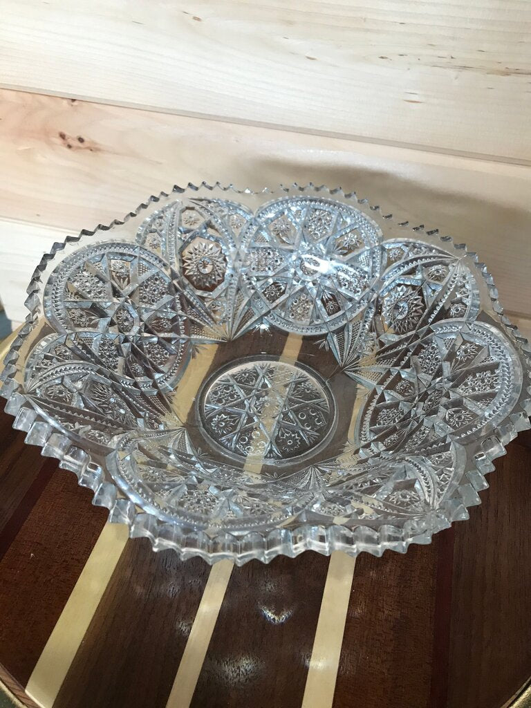 Vintage Cut Glass Bowl
