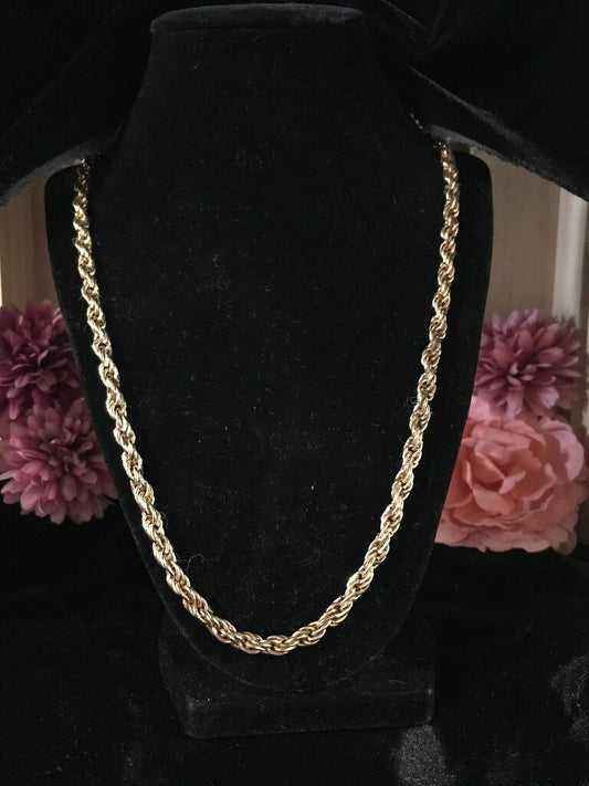 Goldtone Twisted Chain Necklace