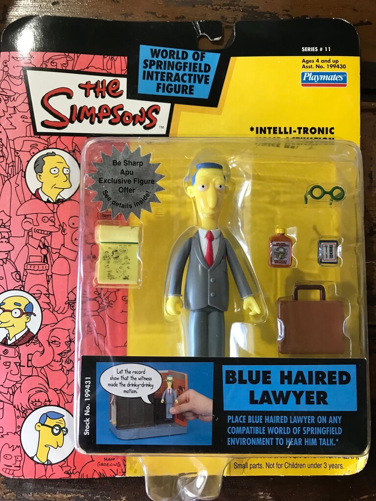 The Simpsons Blue Haired Lawyer Figure