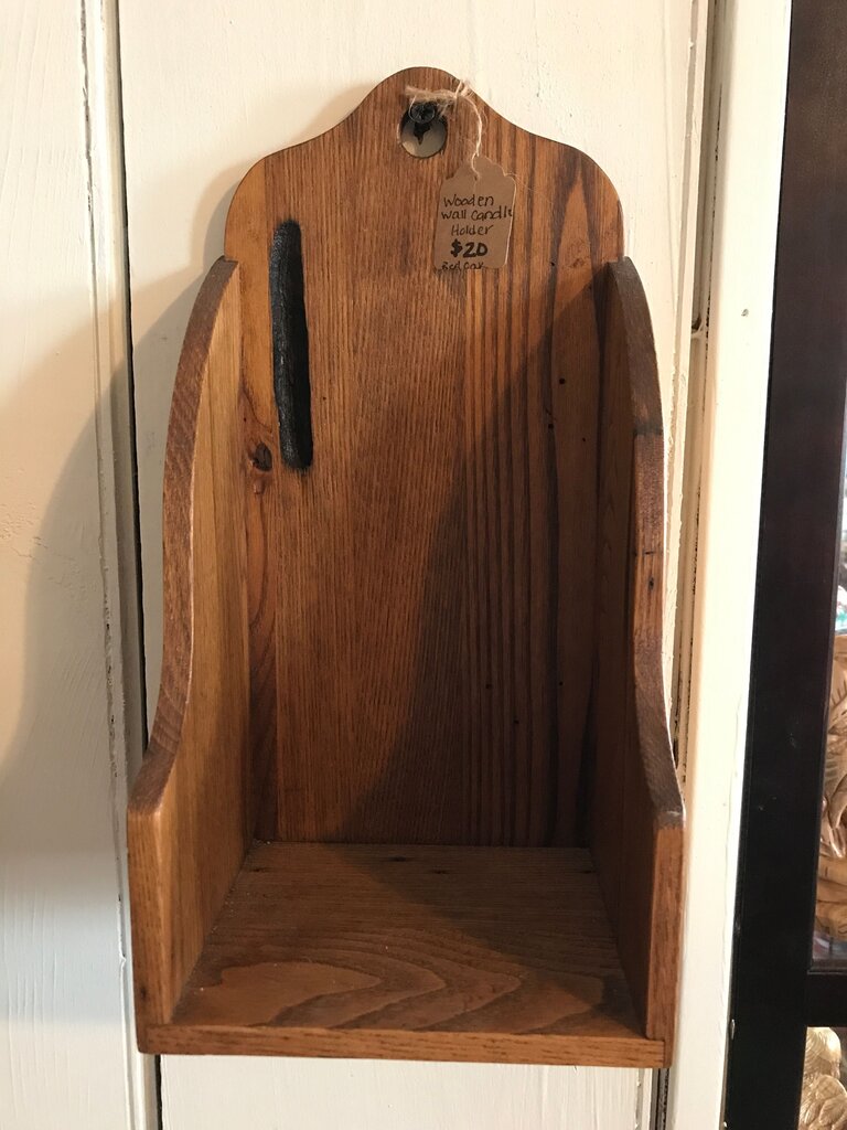 Wooden Wall Candle Holder