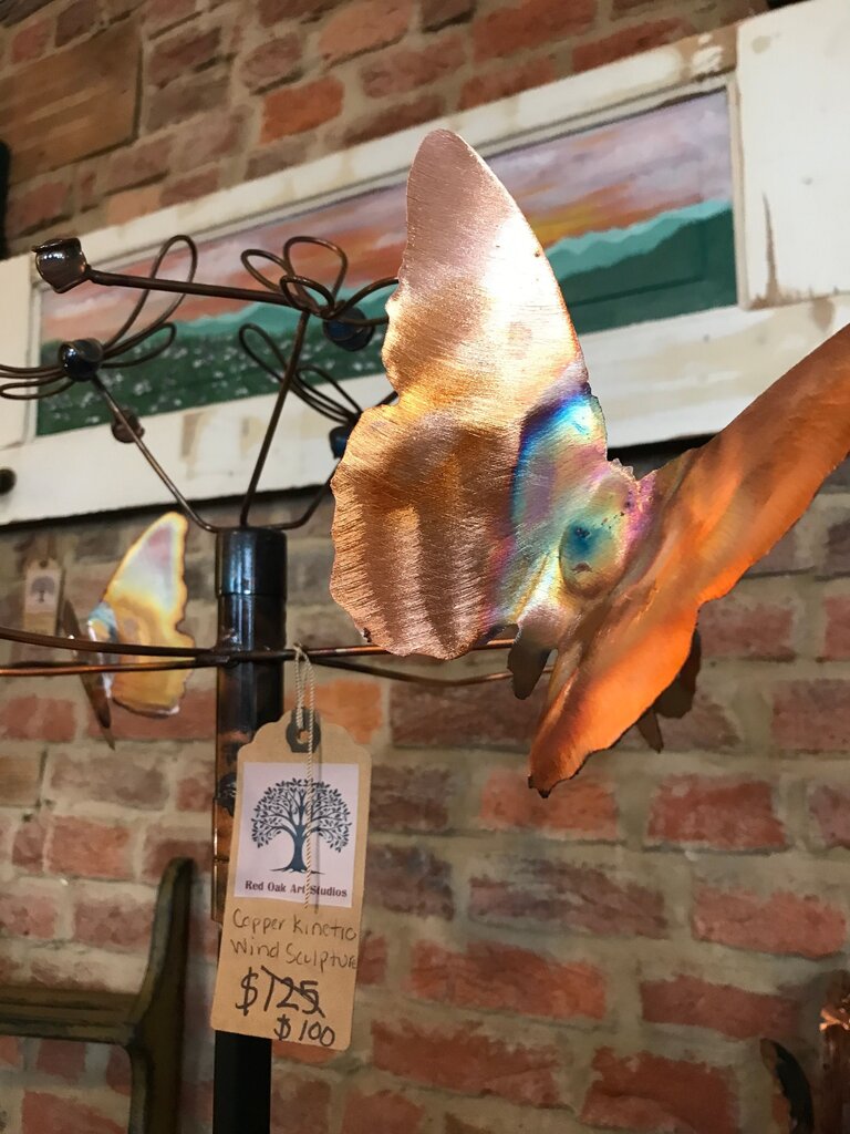 Copper Kinetic Wind Sculpture
